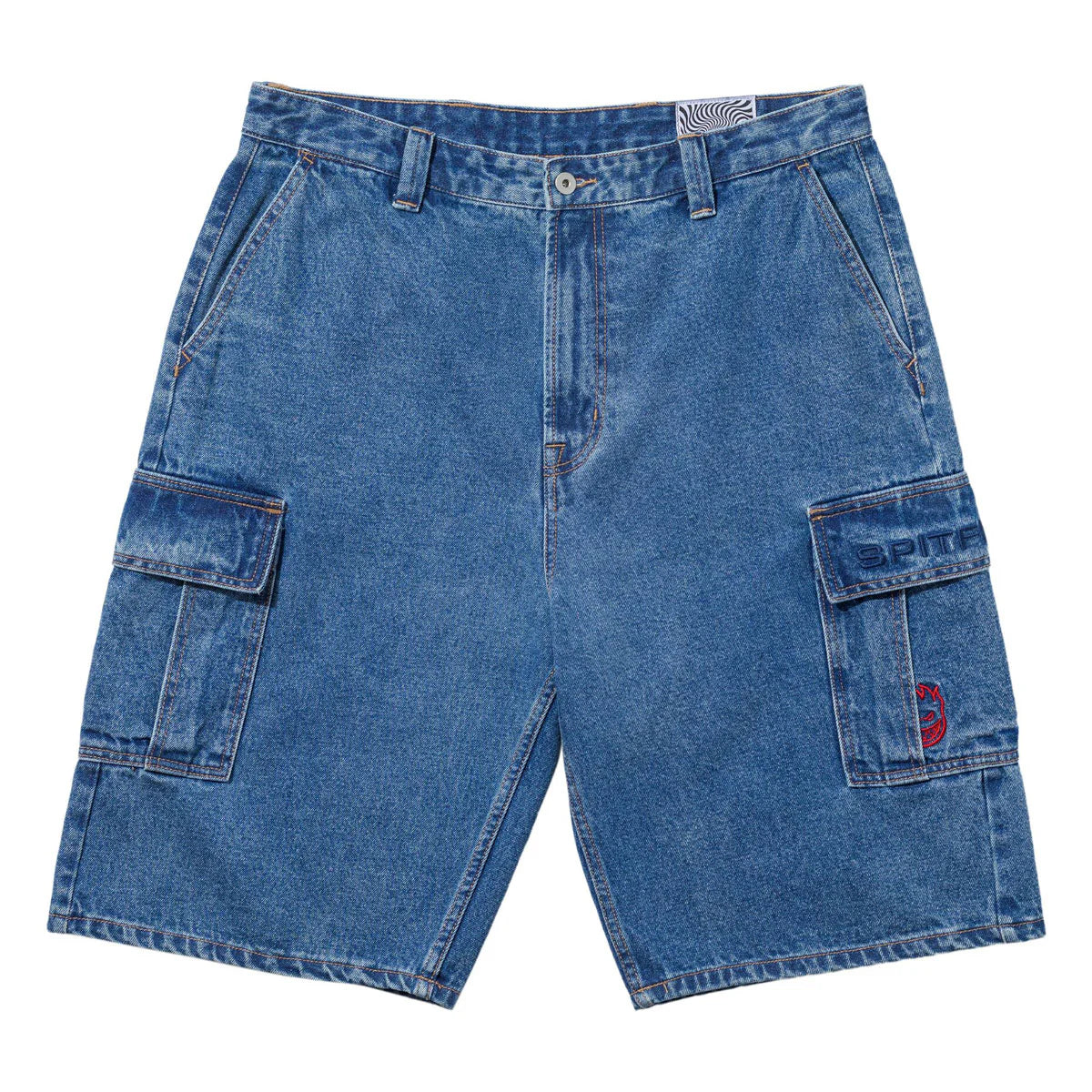 Spitfire Classic '87 Denim Cargo Shorts - Light Stone Wash