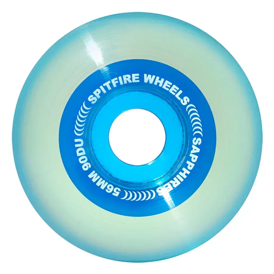 Spitfire Sapphire Cruiser Wheels 56mm 90du - Clear / Blue