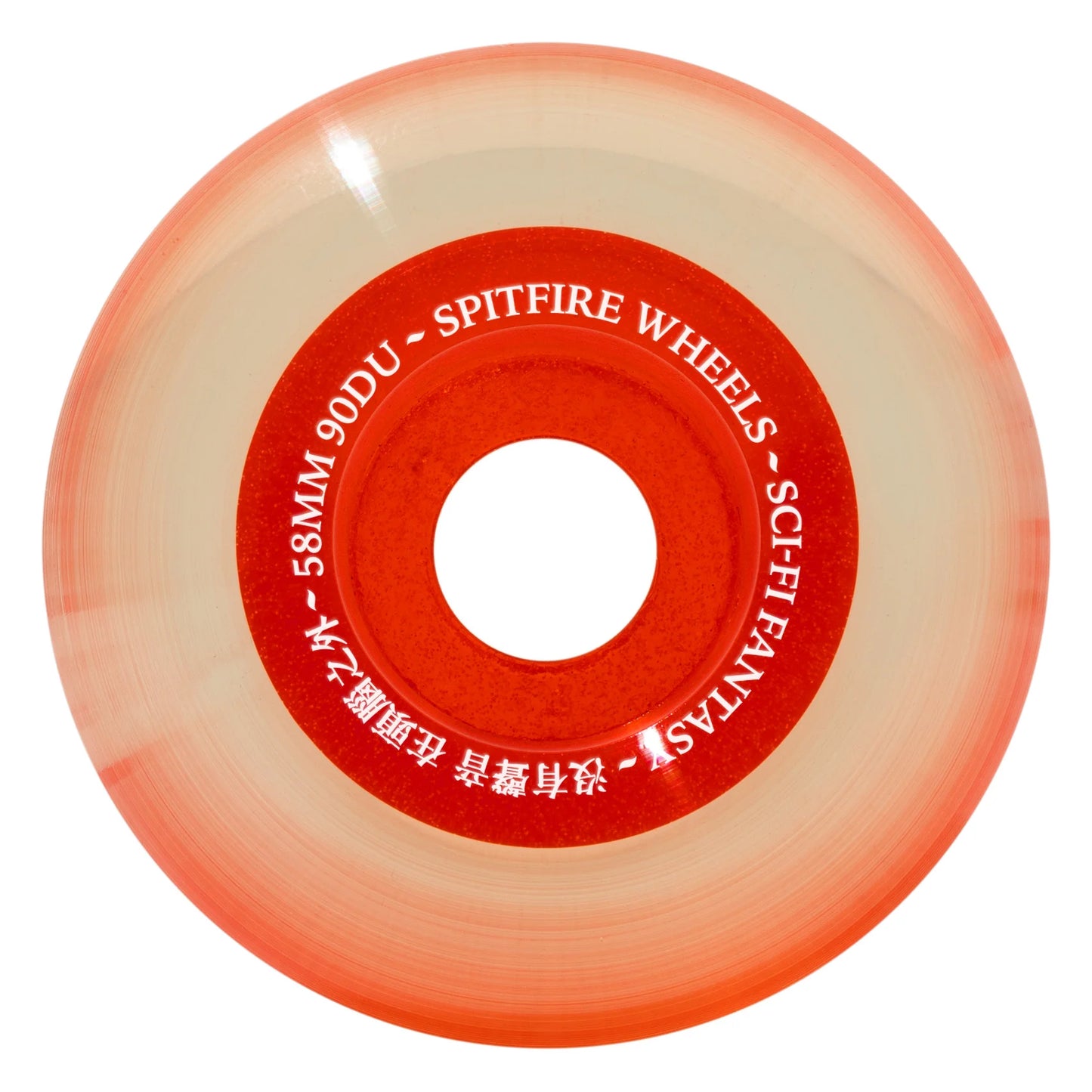 Spitfire x Sci-Fi Fantasy Sapphire Cruiser Wheels 58mm 90du - Clear / Orange