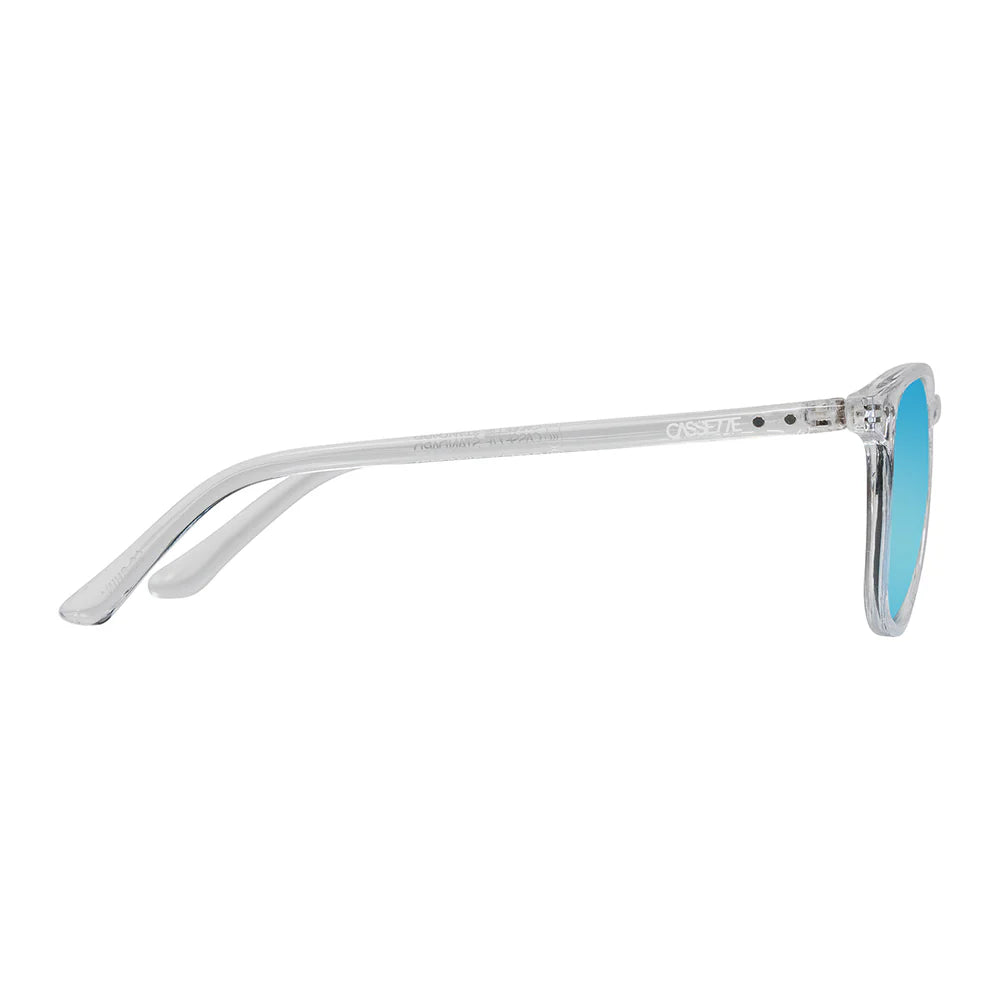 Cassette Optics Standard Sunglasses - Clear / Sky Blue Mirror Lens