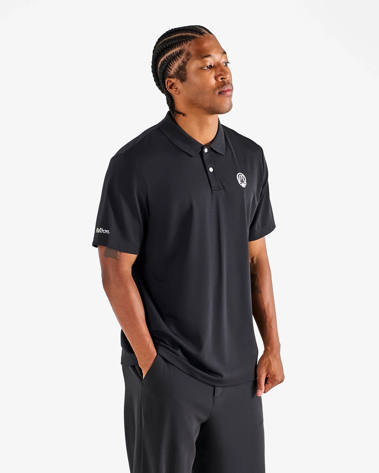 Malbon x  Grateful Dead Fairway Stealie Polo - Black