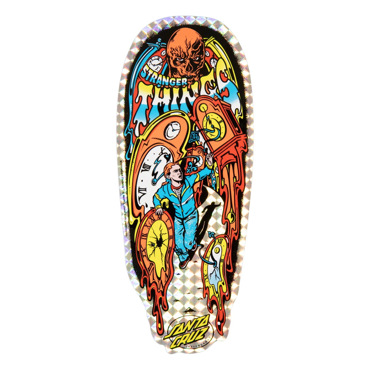 Santa Cruz x Stranger Things Claus Grabke Max Melting Clock Deck 9.7