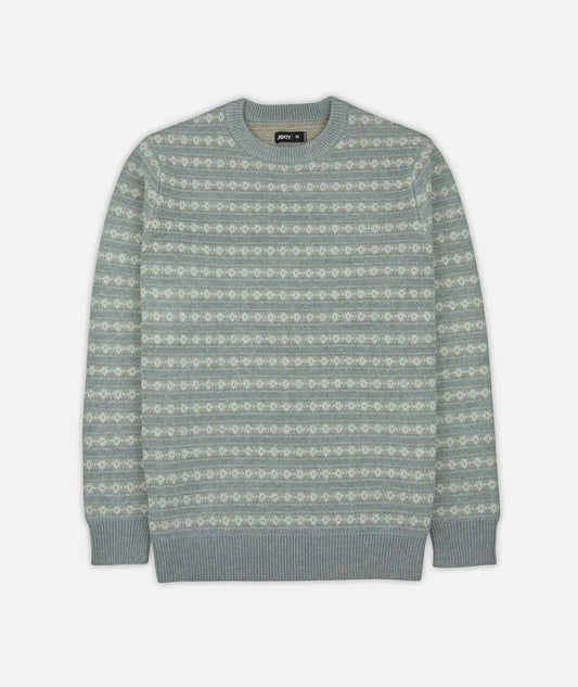 Strata Fairisle Stripe Sweater - Grey