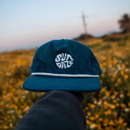 Sundaze Circle 5-Panel Corduroy Hat - Dark Blue