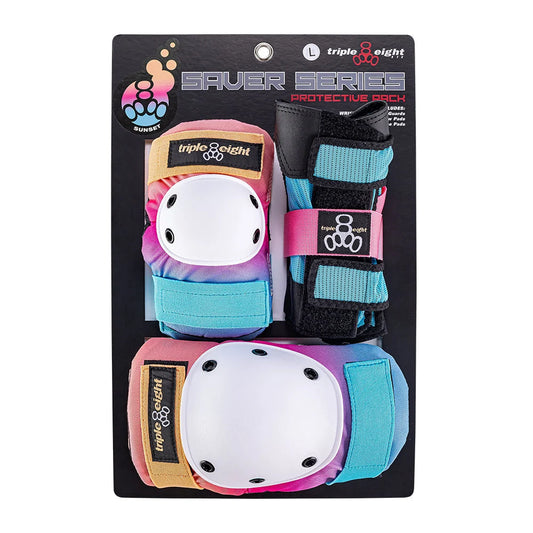 Triple 8 Saver Series 3 Pack Pad Set - Sunset