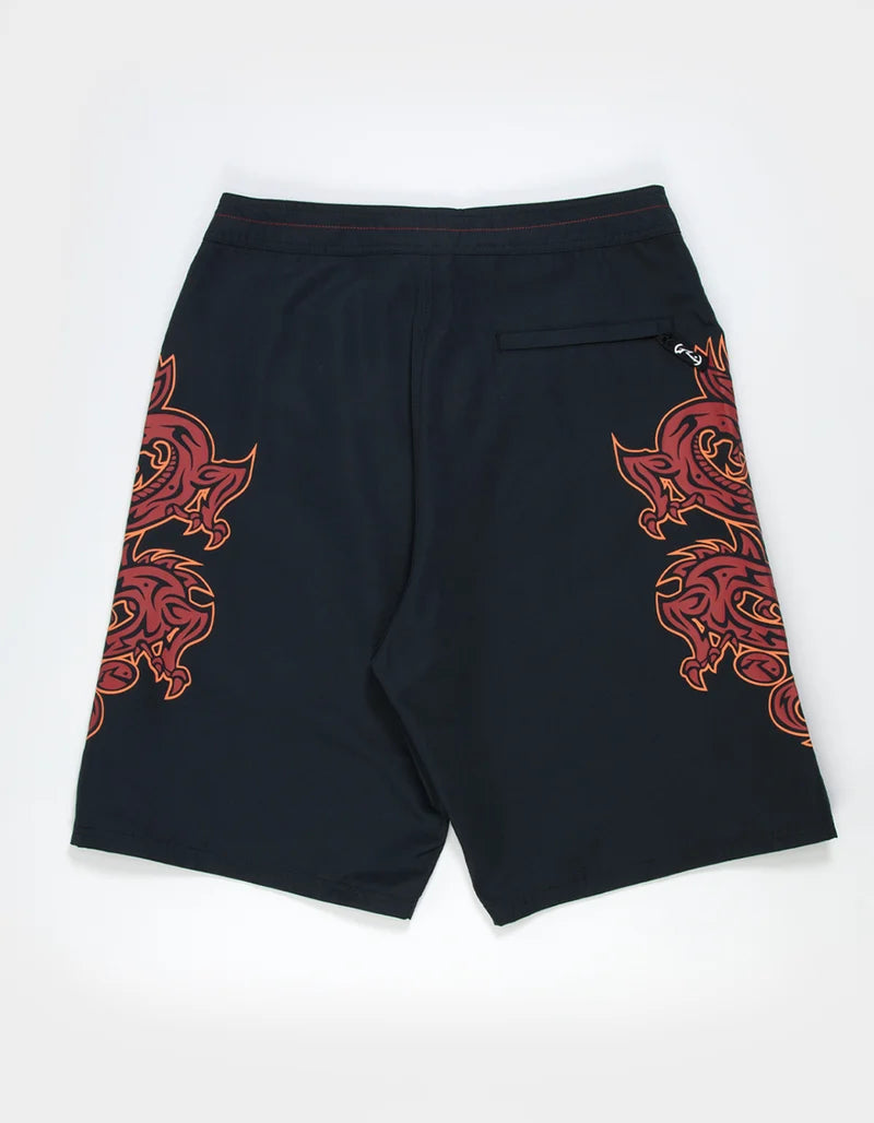 Supahot Fire Fixed Waist Boardshort - Black