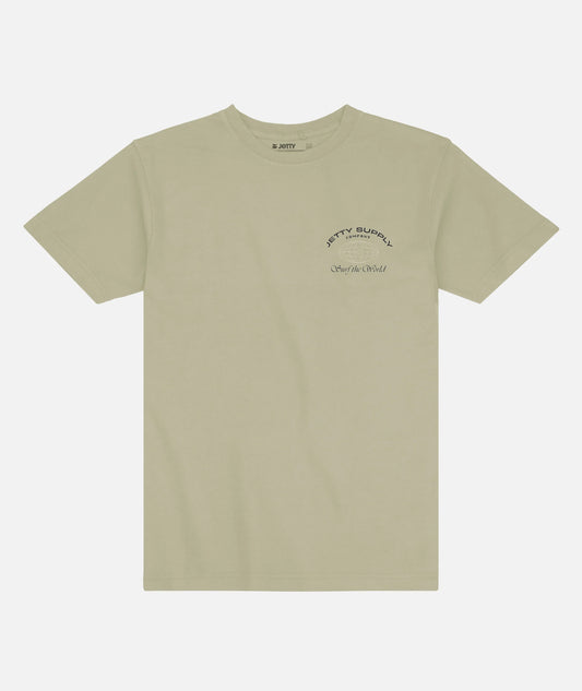 Surf World Tee - Bay Leaf Green