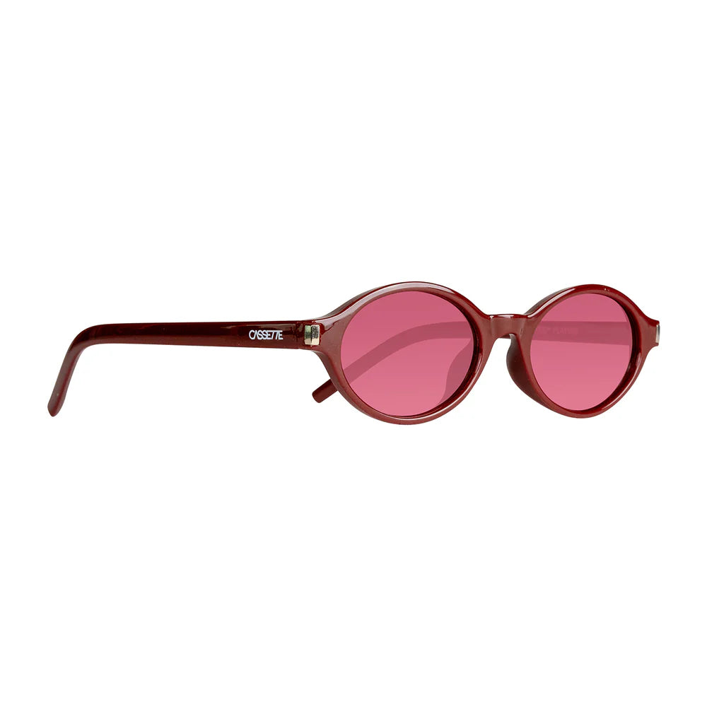 Cassette Optics Tempo Sunglasses - Maroon / Red Lens