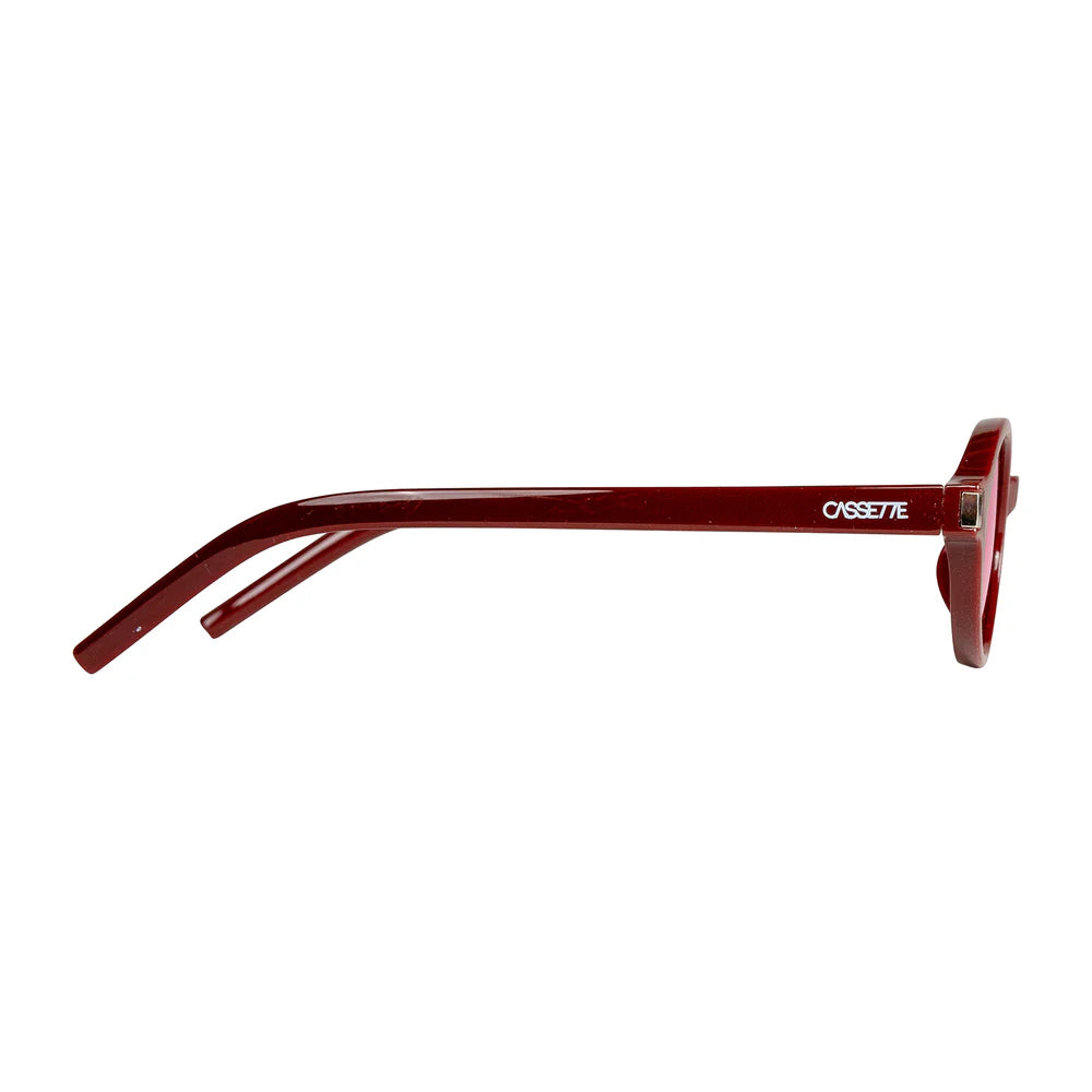 Cassette Optics Tempo Sunglasses - Maroon / Red Lens