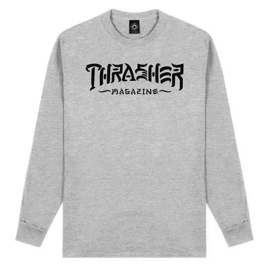 Thrasher Magazine Thrash and Destroy Longsleeve Tee - Grey