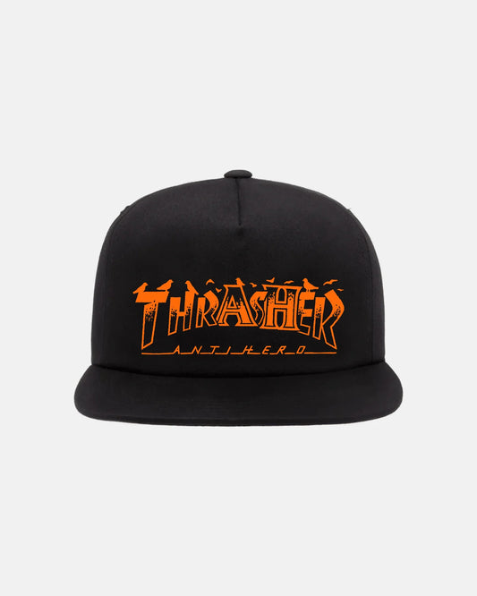 Thrasher x Antihero Pigeon Mag Hat - Black
