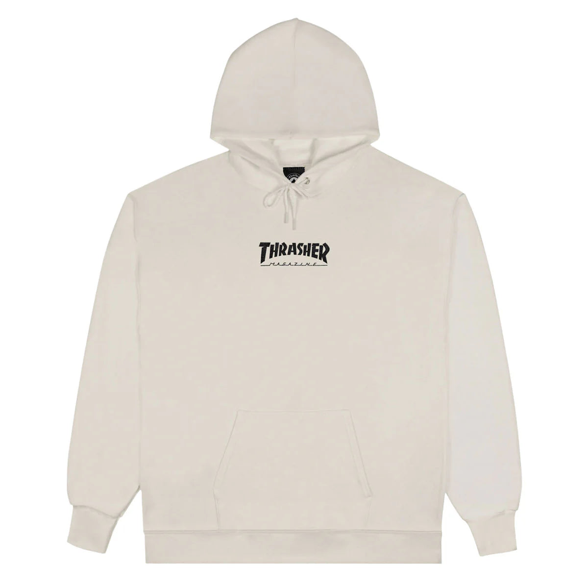 Thrasher Heavyweight Embroidered Magazine Mag Logo Hoodie - Bone