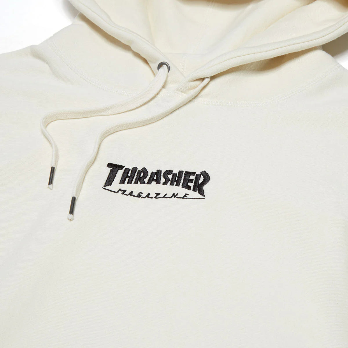Thrasher Heavyweight Embroidered Magazine Mag Logo Hoodie - Bone