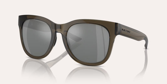 Tiaga Smokey Quartz w/ Silver Reflex Polarized
