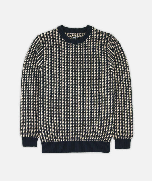 Tiller Grid Sweater - Ivory