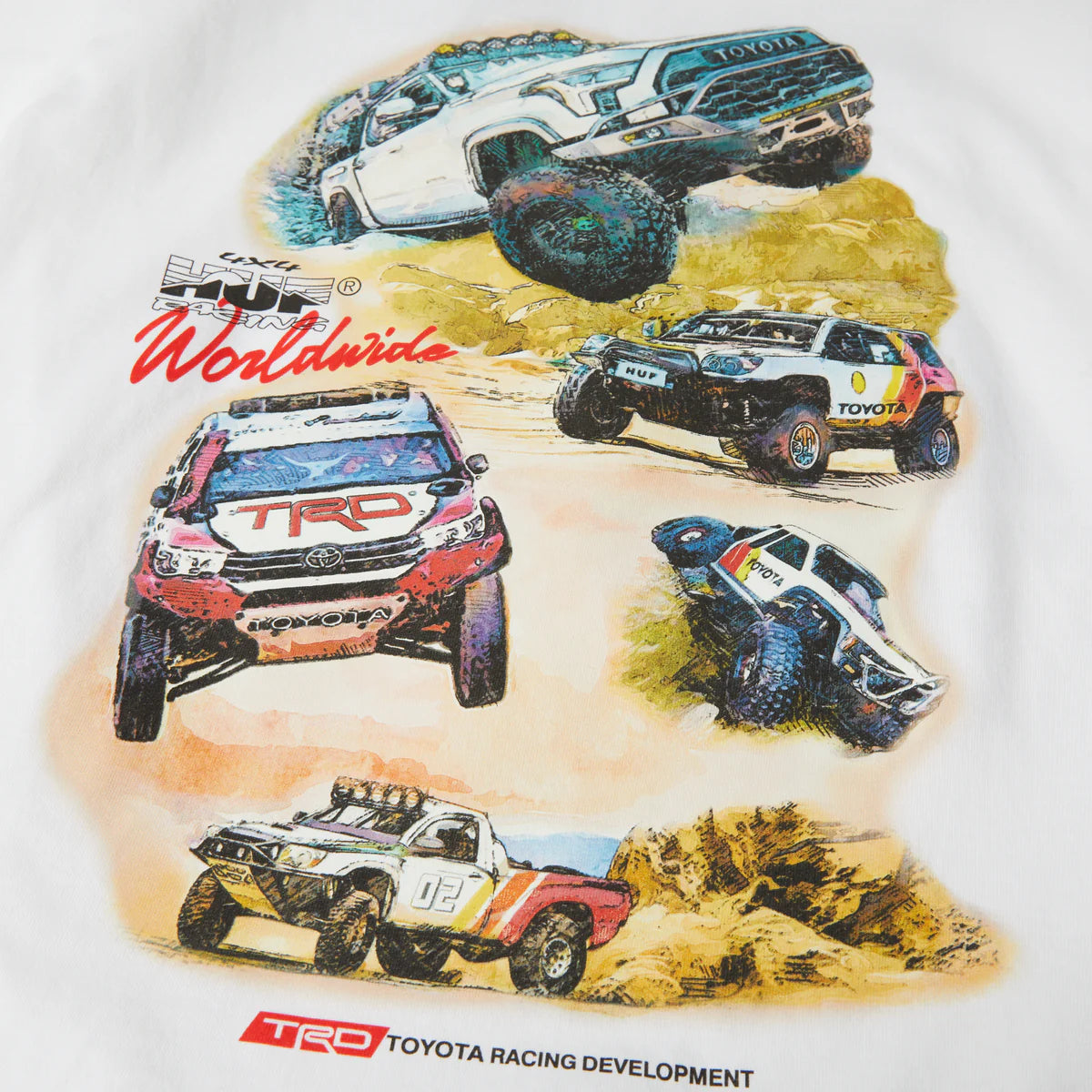 HUF x TRD Toyota Racing Development Valley Trails S/S Tee - White