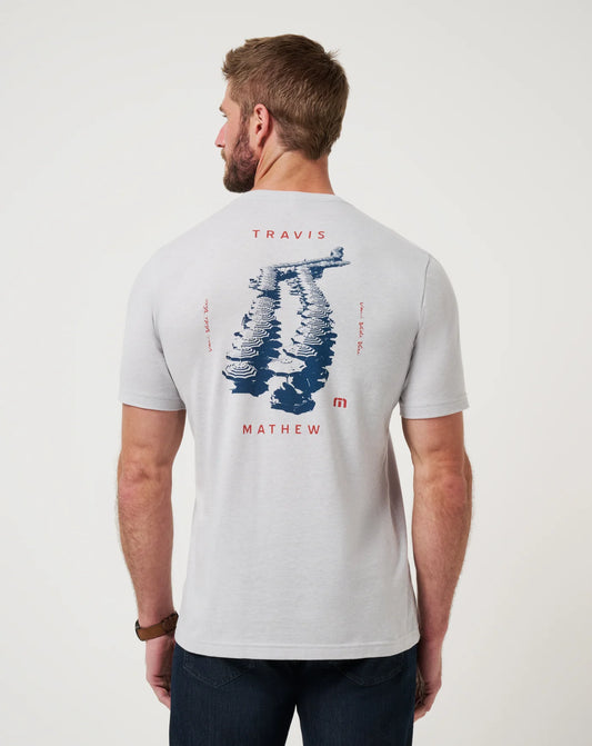 Travel Diary Tee - Heather Light Grey