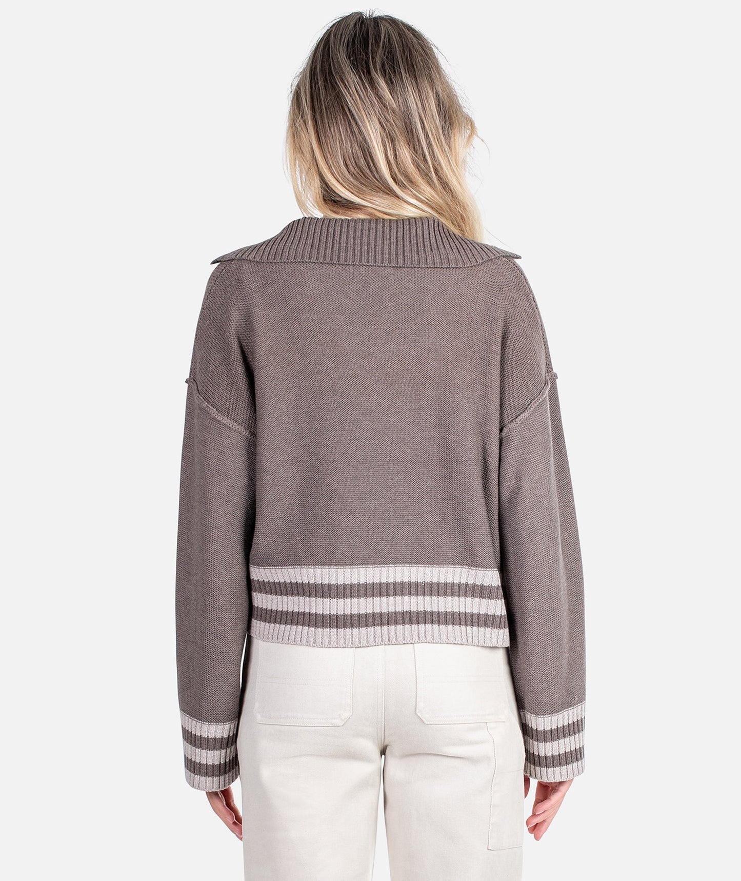 Tybee Henley Sweater - Brown