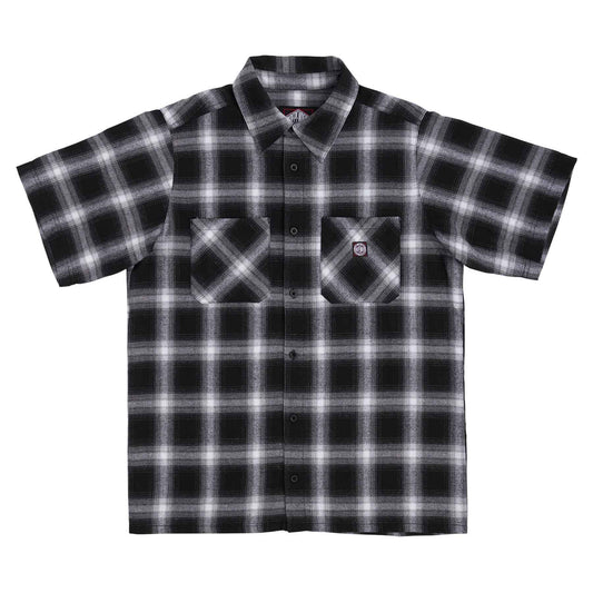Independent Uncle Charlie S/S Flannel Button Down - Black/White