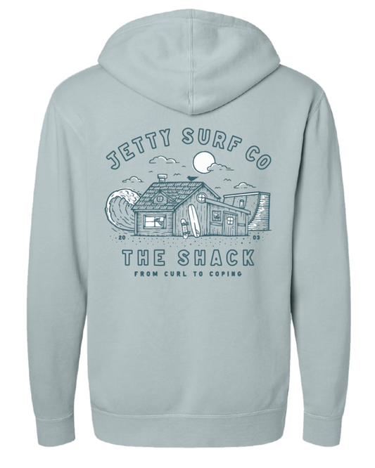 Surf Shack X Jetty Curl to Coping Hoodie - Sage Green