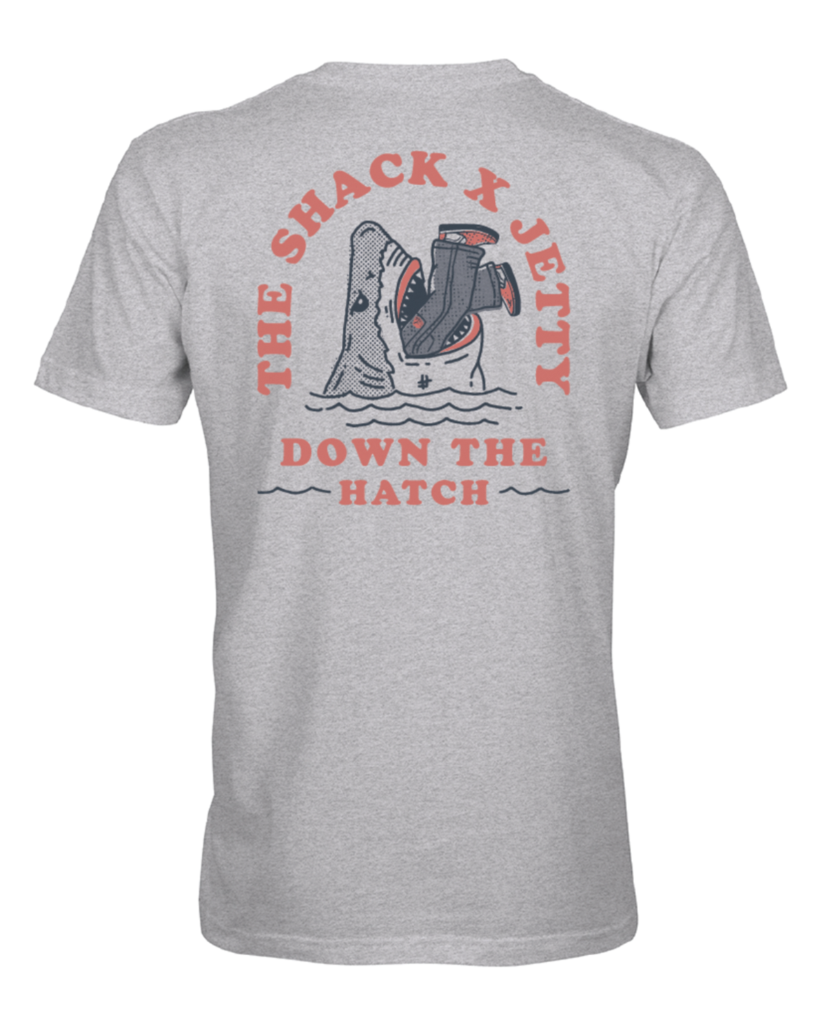 Surf Shack x Jetty Down the Hatch Tee - Heather Grey