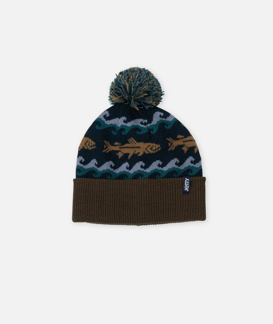 Upstream Jaquard Beanie - Brown