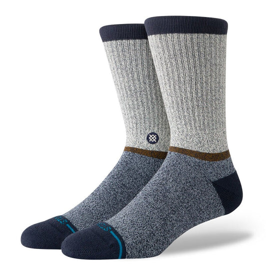 Uptown Butter Cotton Blend Crew Socks - Navy