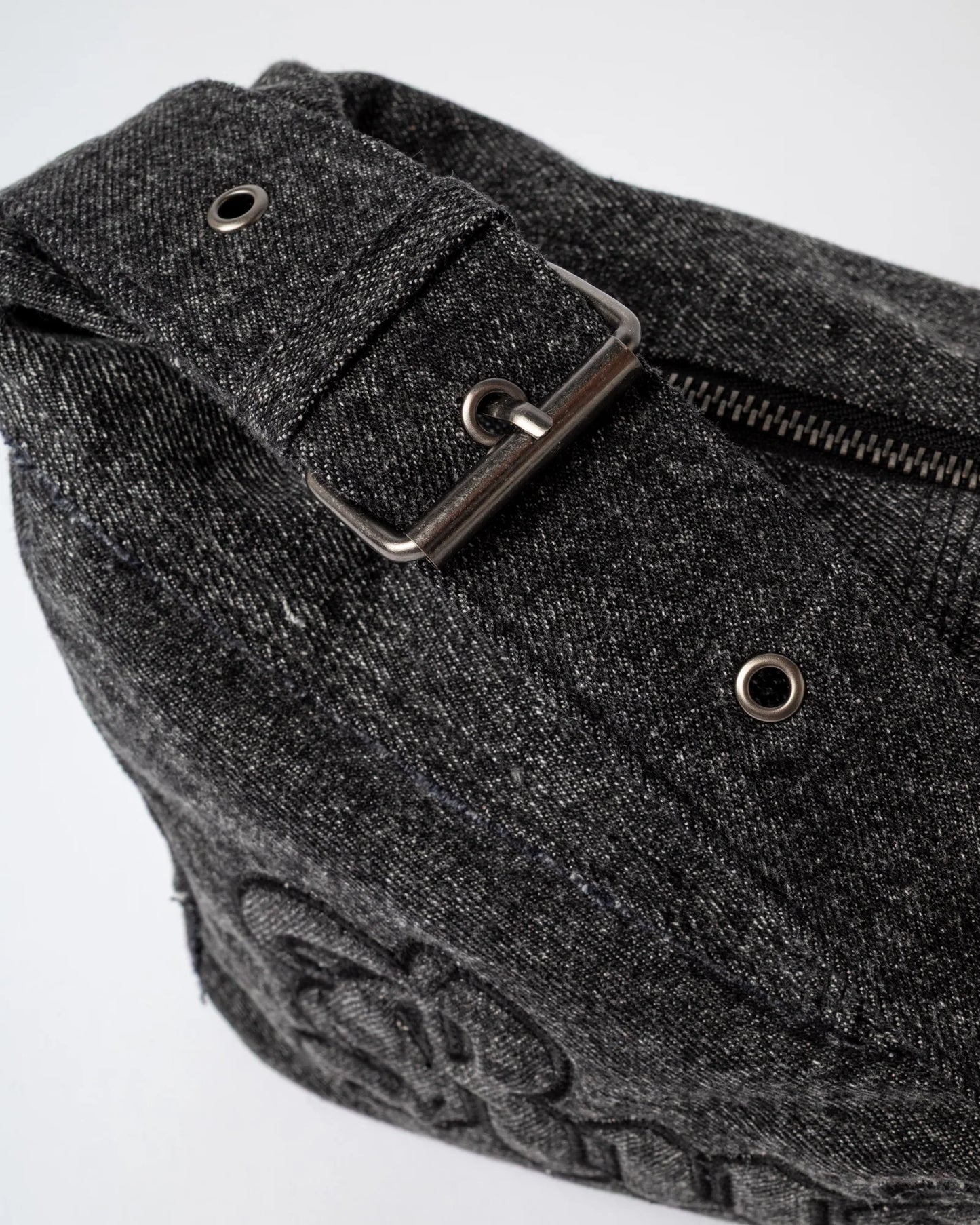 Rusty Roxanne Denim Shoulder Bag - Washed Black