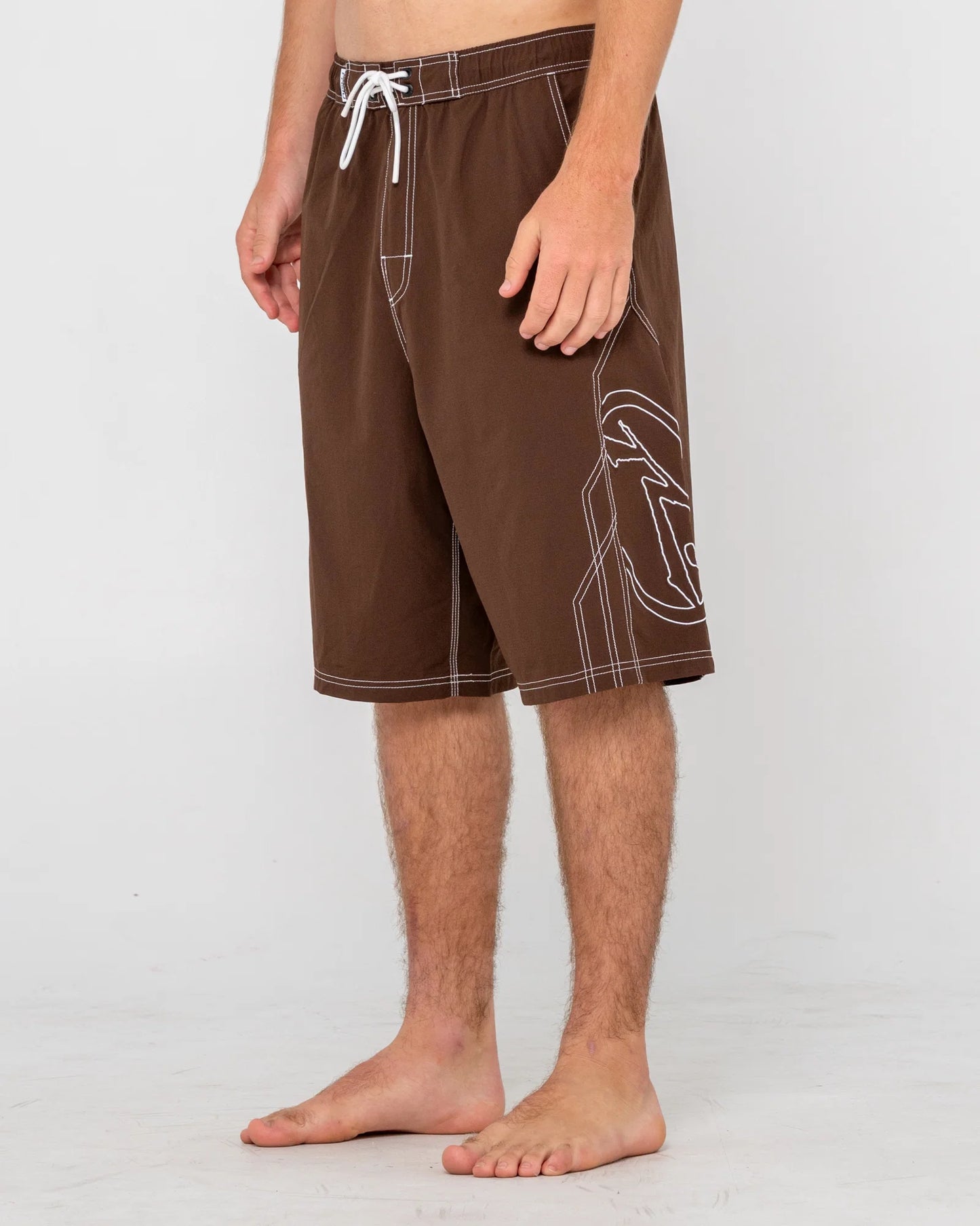 Rusty Tombstones Hybrid Waist Boardshort - Pinecone