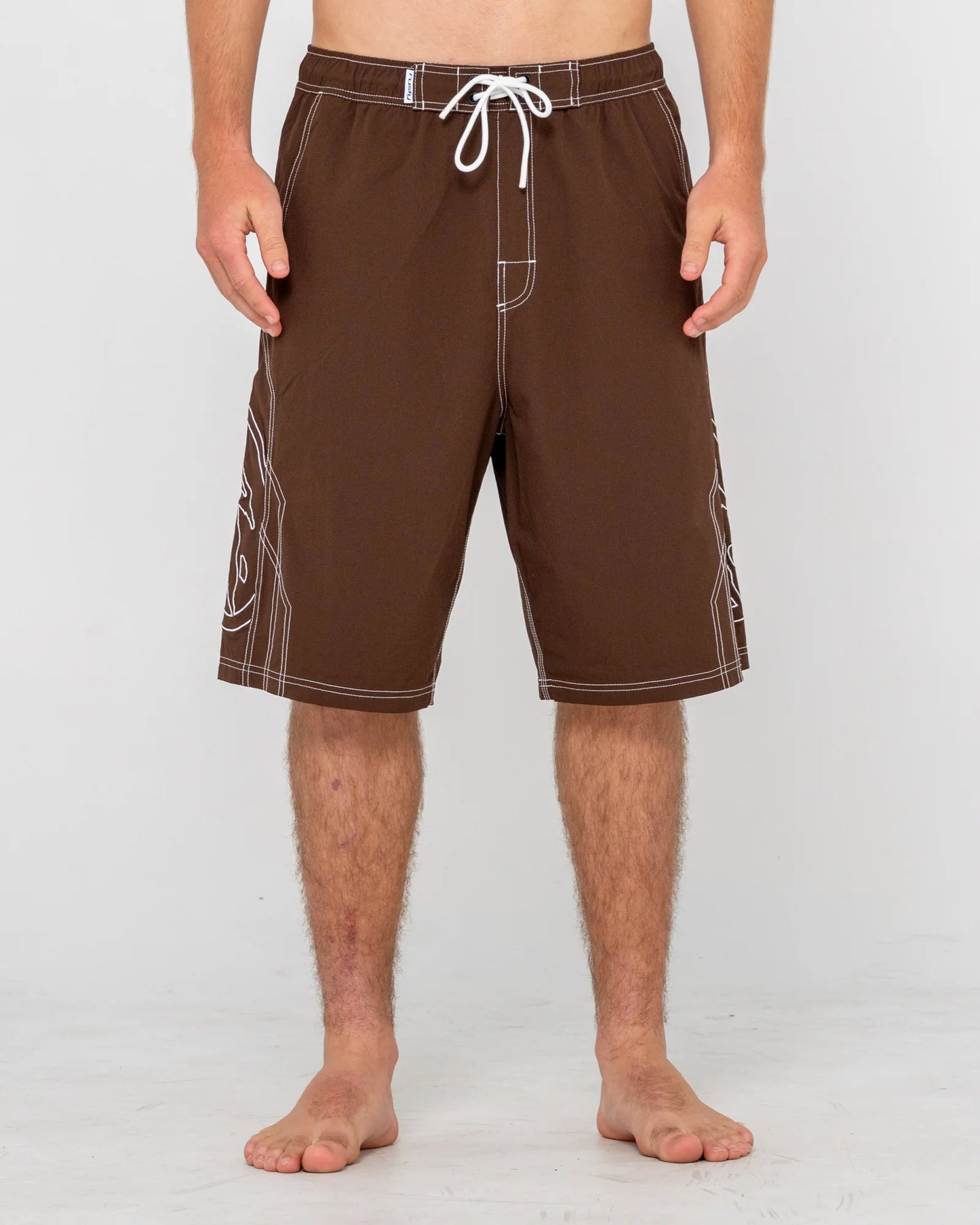 Rusty Tombstones Hybrid Waist Boardshort - Pinecone