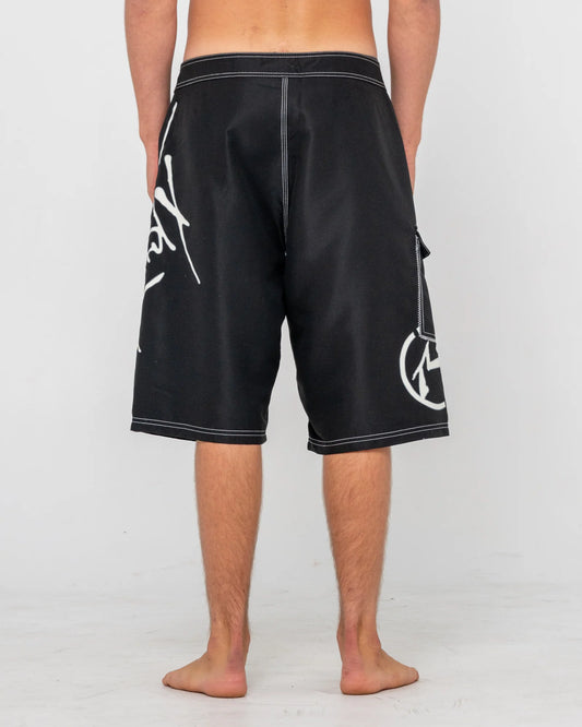 Rusty Hoodus Fixed Waist Boardshort - Black