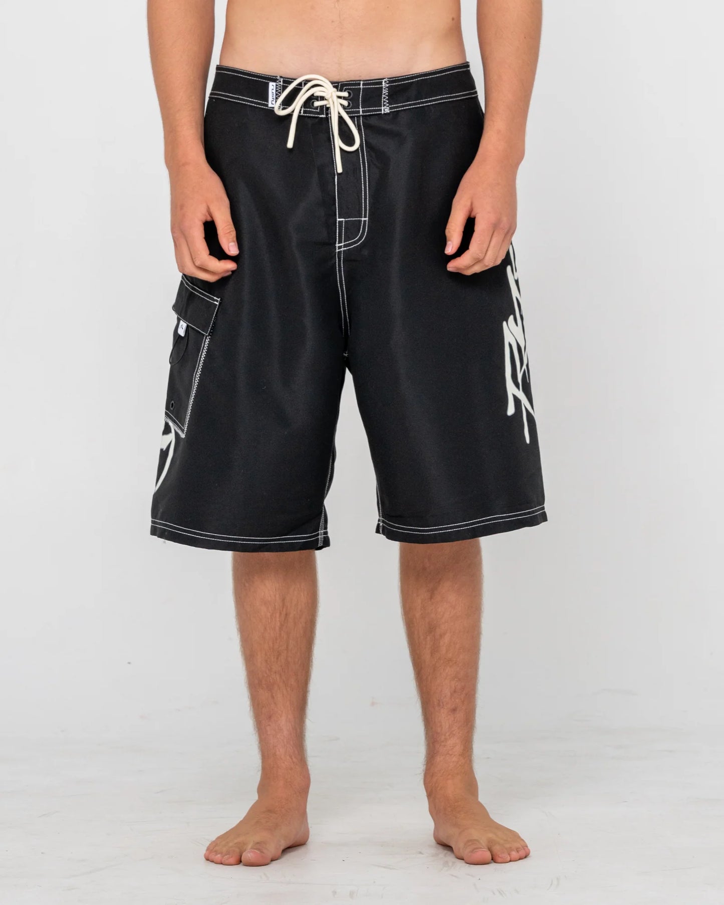 Rusty Hoodus Fixed Waist Boardshort - Black