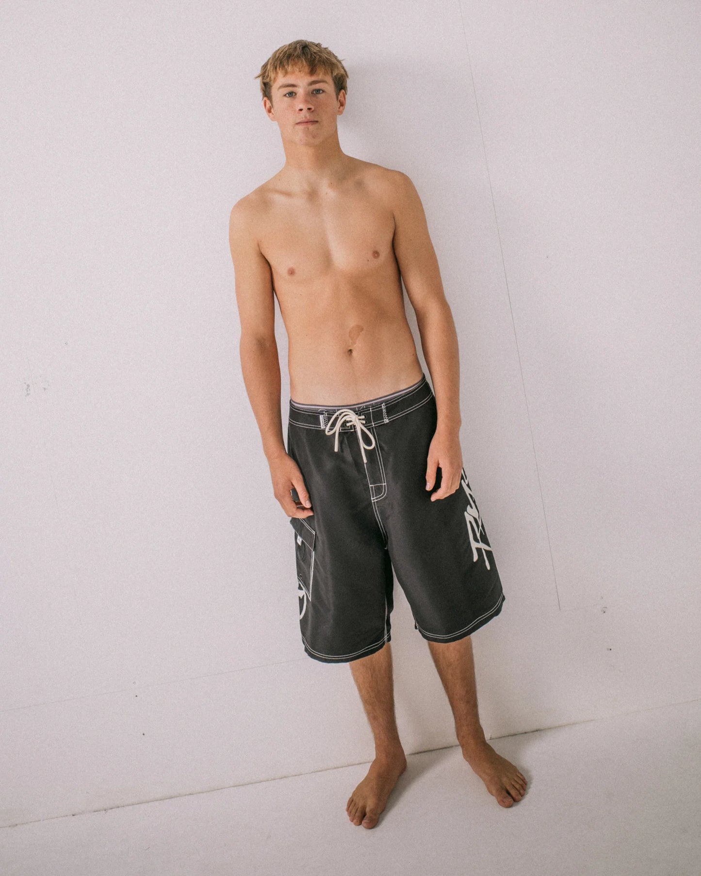 Rusty Hoodus Fixed Waist Boardshort - Black