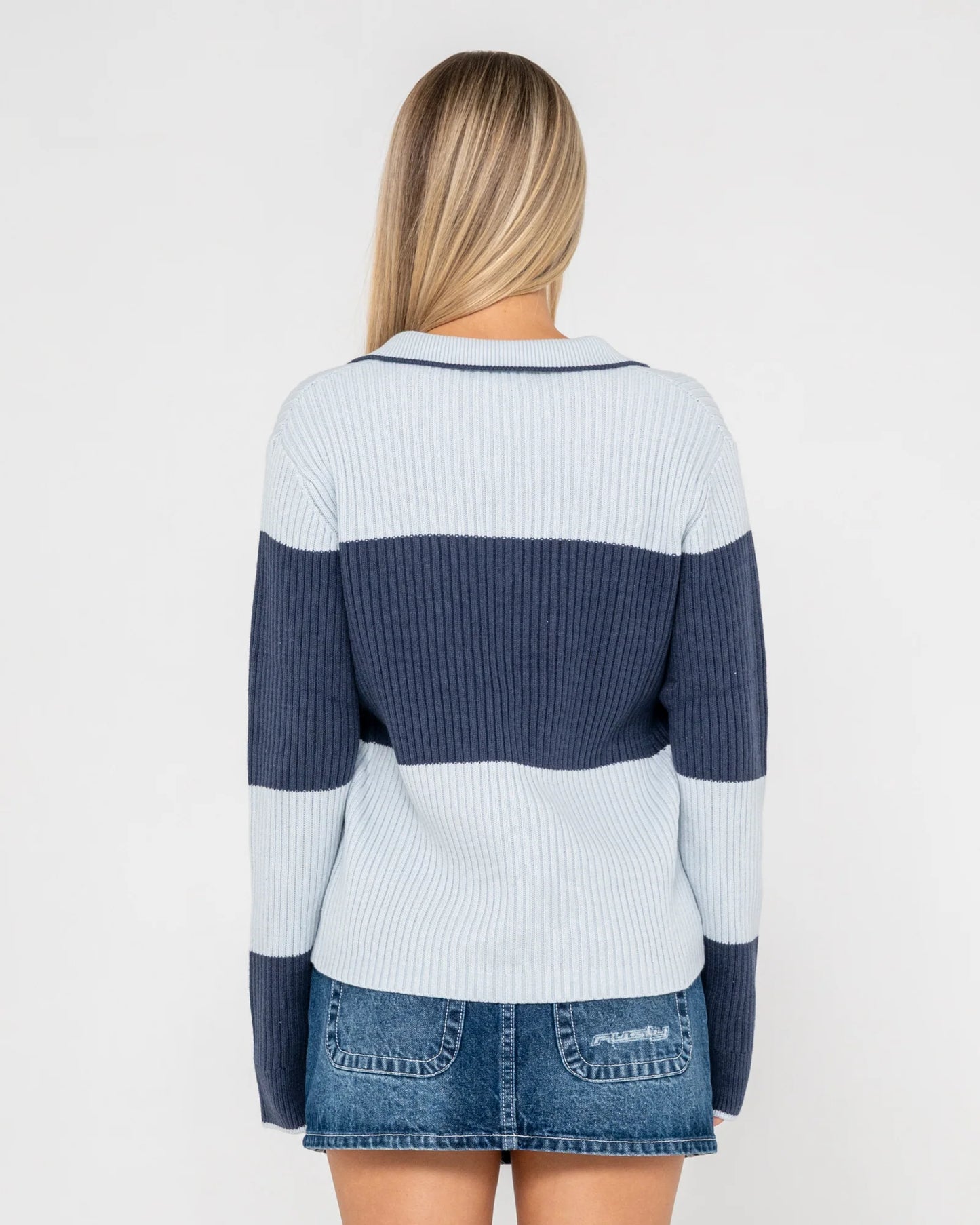 Rusty Try Me Knitted Rugby Top