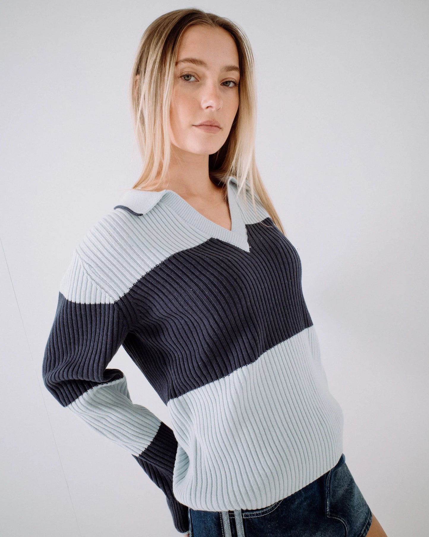Rusty Try Me Knitted Rugby Top
