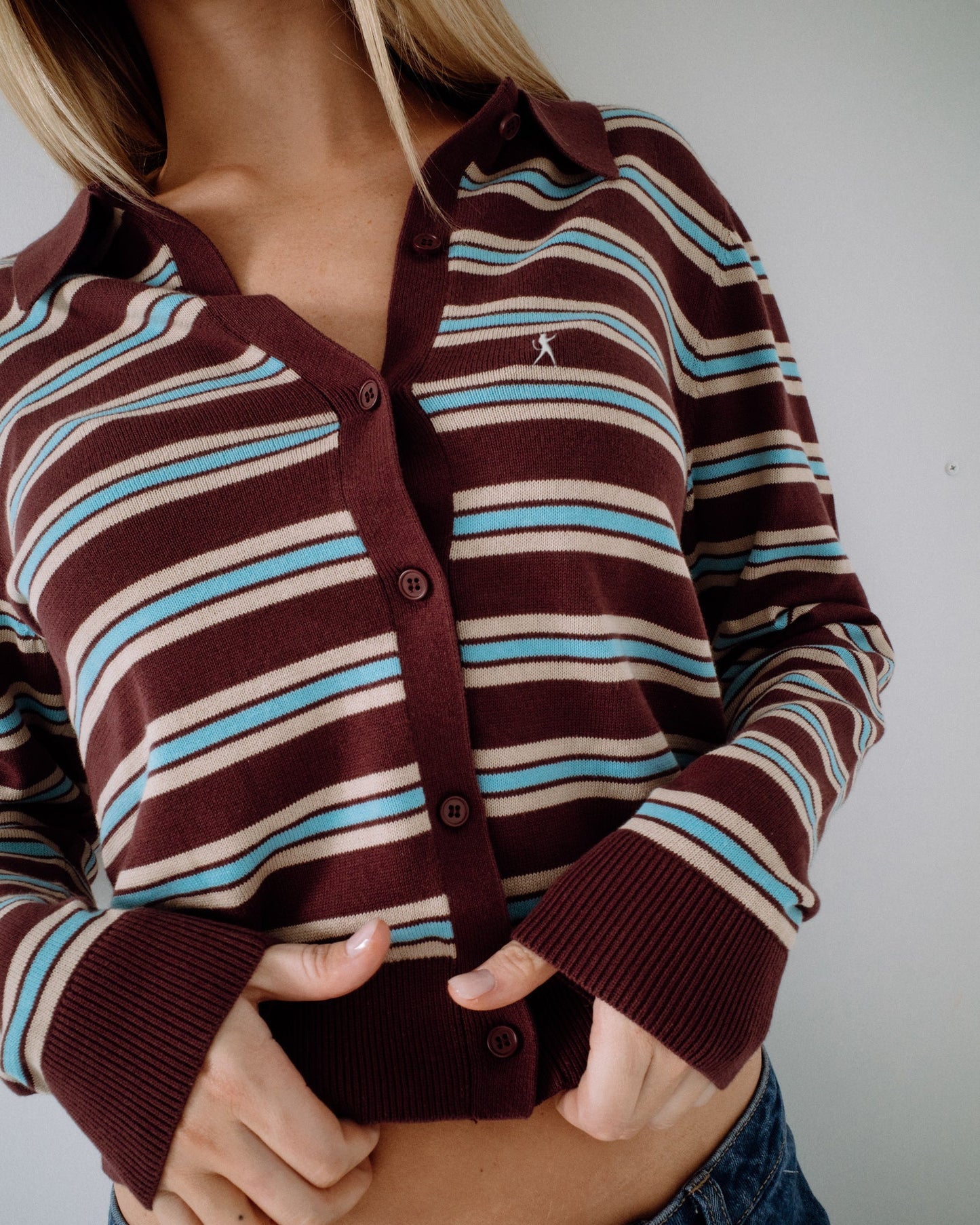 Rusty Extra Credit Button Up Cardigan