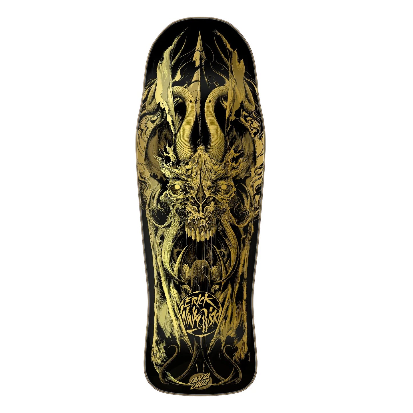 Santa Cruz Erick Winkowski 8ballr Primeval Gold Pro Shaped 10.34 Deck