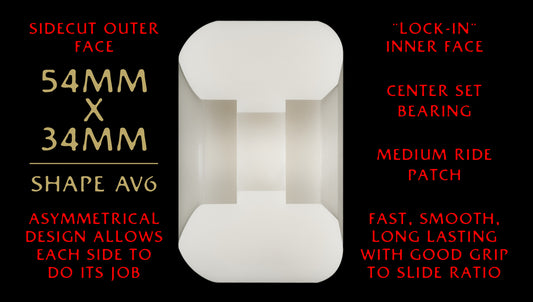 Powell Peralta Dragon Formula AV6 Nano Rats 54mm x 34mm 93A Wheels