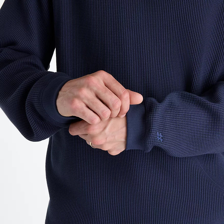 New Balance Numeric Waffle Knit Long Sleeve L/S Henley - DNT Dark Night