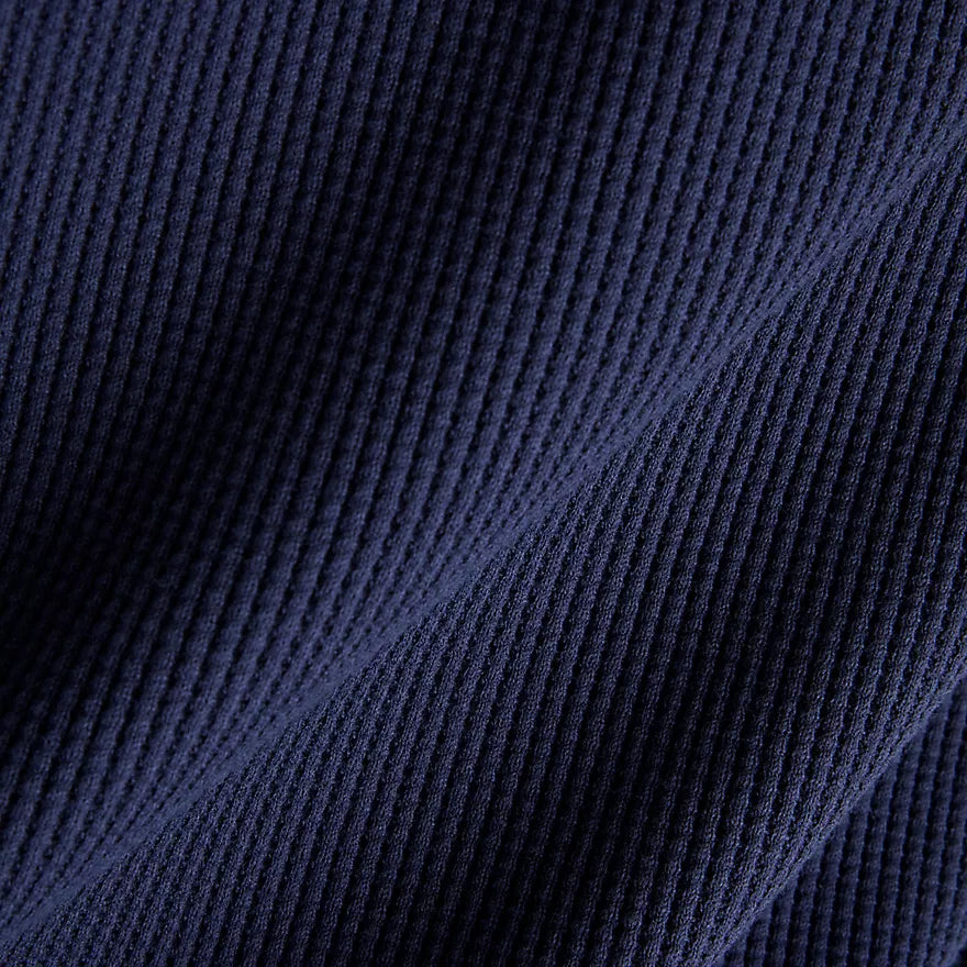 New Balance Numeric Waffle Knit Long Sleeve L/S Henley - DNT Dark Night