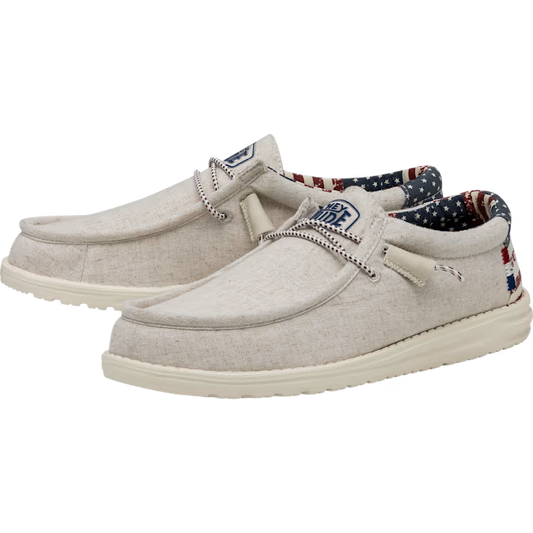 Hey Dude Wally Patriotic - Off White