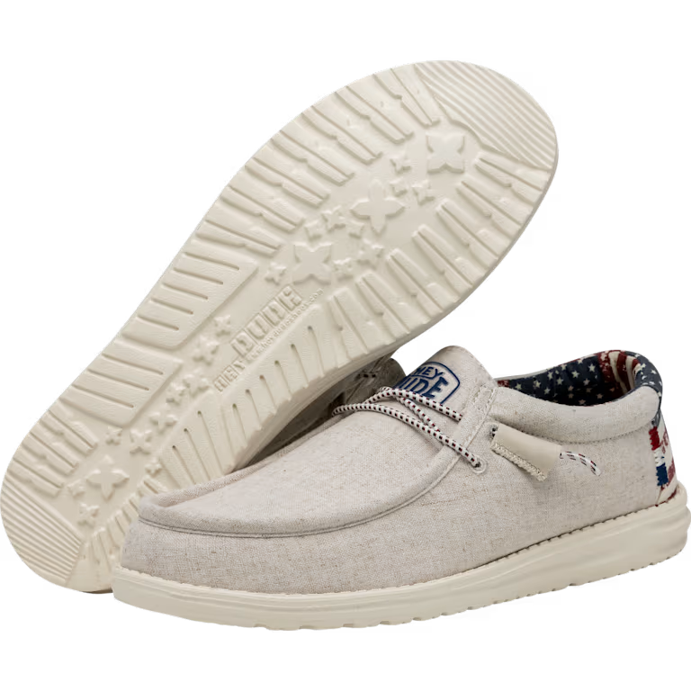 Hey Dude Wally Patriotic - Off White