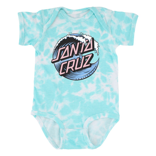 Wave Dot Front One Piece Onesie - Island Tie Dye