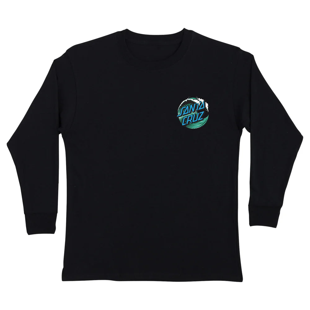 Santa Cruz Wave Dot Youth L/S Longsleeve Tee - Black