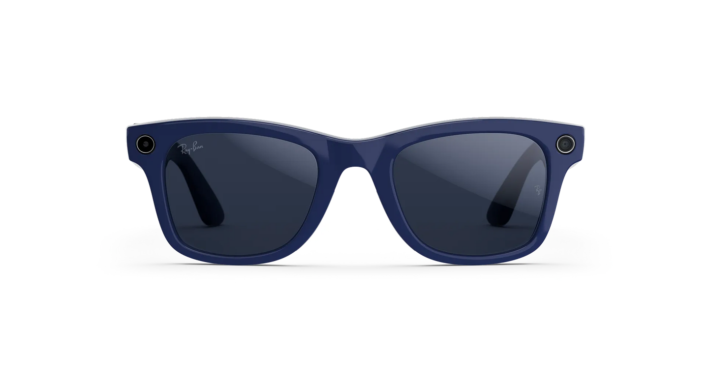 Ray Ban x Meta Gen 2 Wayfarer Shiny Cosmic Blue w/ Clear to Sapphire Transitions Lens Smart Glasses (50mm)