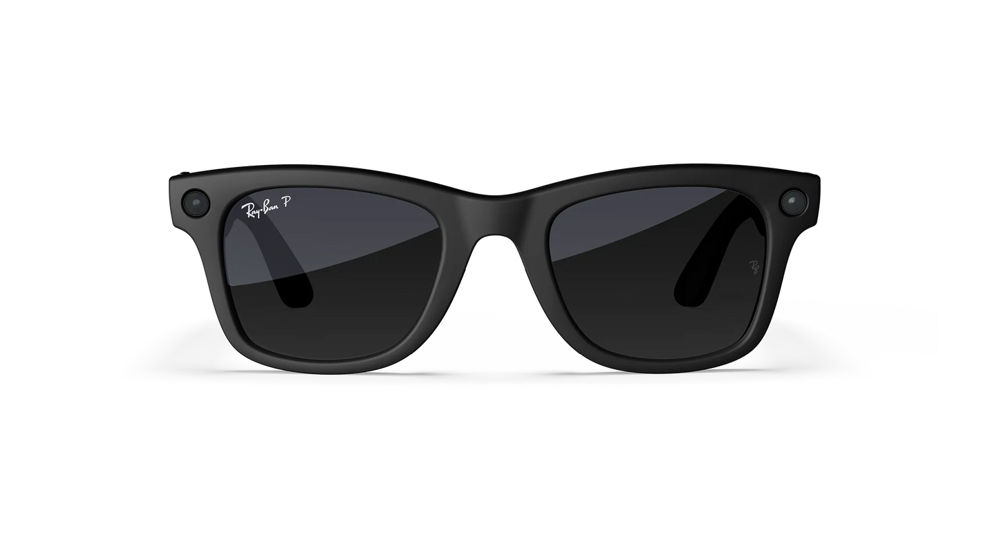Ray Ban x Meta Gen 2 Wayfarer Matte Black w/ Polar Gradient Graphite Lens Smart Glasses (50mm)