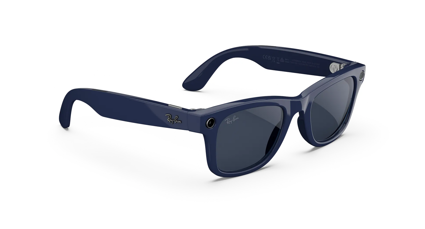 Ray Ban x Meta Gen 2 Wayfarer Shiny Cosmic Blue w/ Clear to Sapphire Transitions Lens Smart Glasses (50mm)