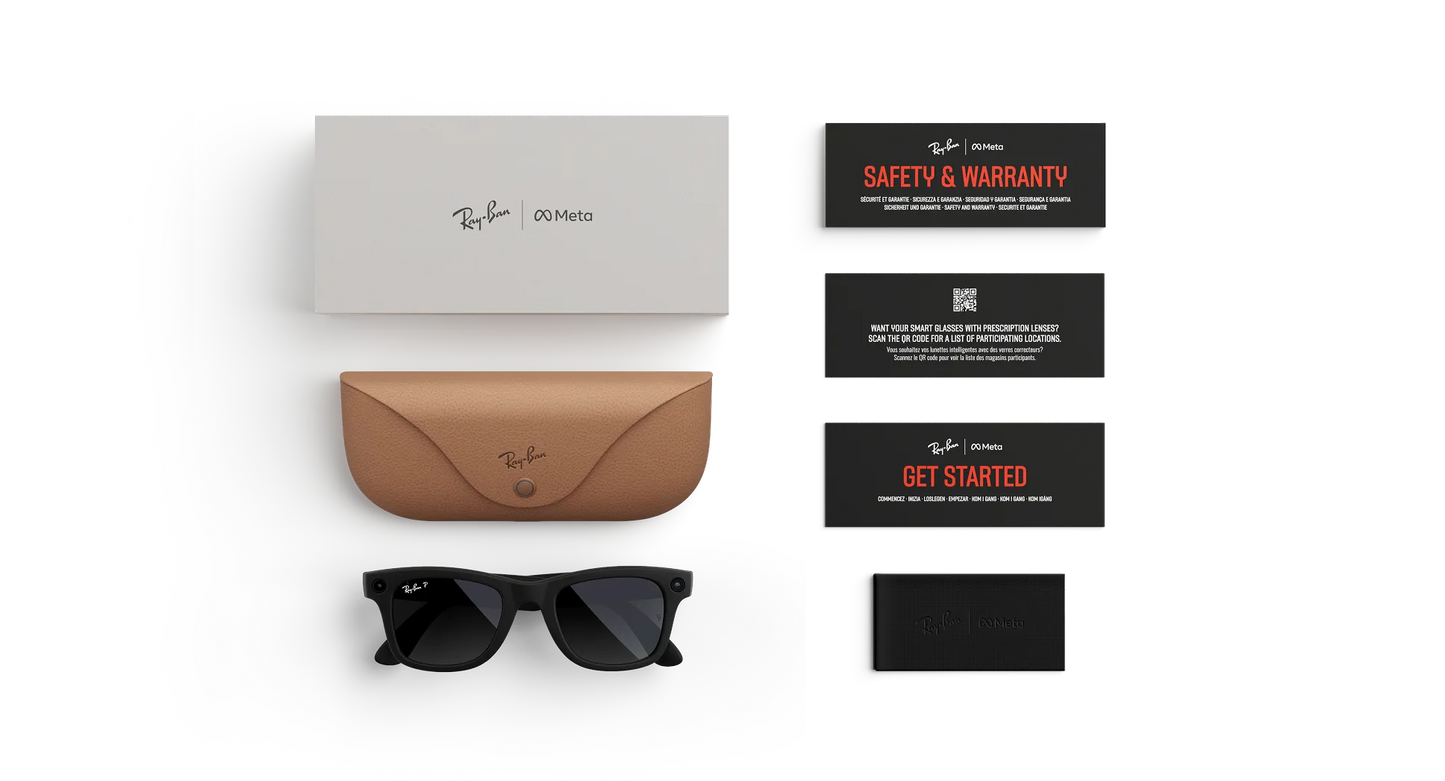 Ray Ban x Meta Gen 2 Wayfarer Matte Black w/ Polar Gradient Graphite Lens Smart Glasses (50mm)
