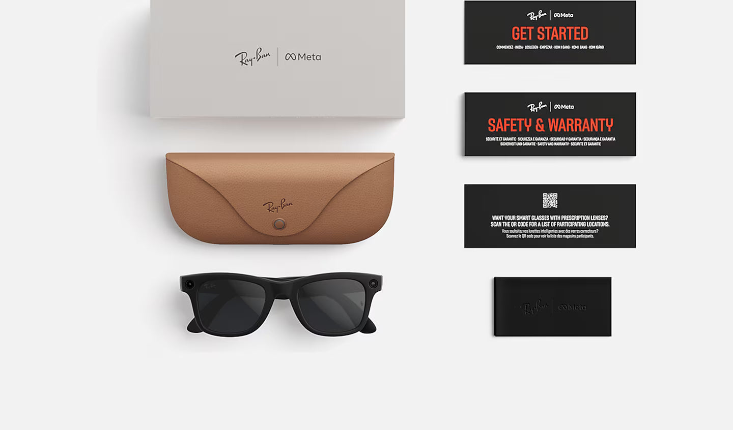 Ray Ban x Meta Gen 2 Wayfarer Shiny Transparent Grey w/ Clear to Sapphire Transitions Lens Smart Glasses (50mm)