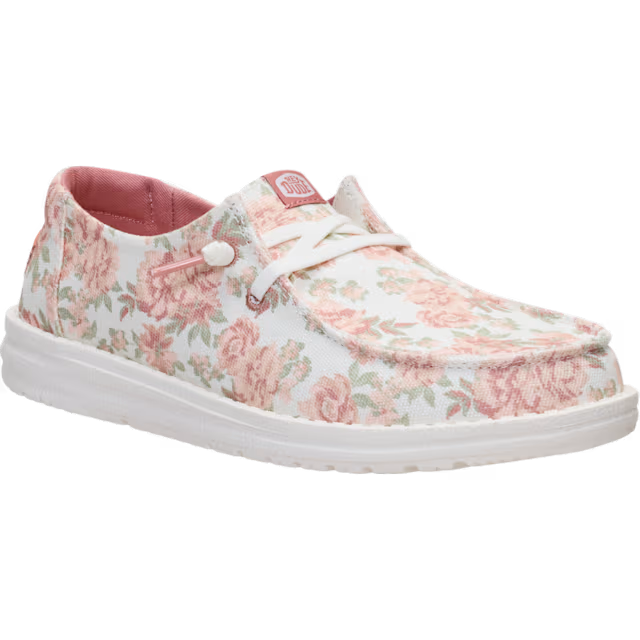 Hey Dude Wendy Washed Floral - Snow White / Pink Multi